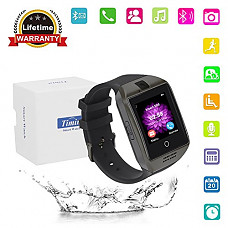 [해외]Smart Watch, Bluetooth Touch Screen Smartwatches Support SIM/TF Card 카메라 Pedometer Sleeping 모니터 Facebook Whatsapp Sports Fitness Tracker For Android Phones 삼성 Huawei 소니 et (Gun black)