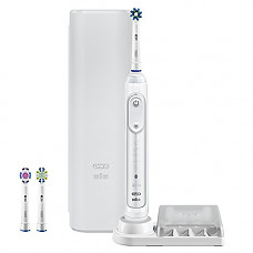[해외]오랄비 Pro 7500 SmartSeries Electric Rechargeable Toothbrush with 3 Replacement Brush heads, Bluetooth Technology and Travel Case, Powered by Braun