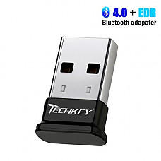 [해외]Bluetooth Adapter for PC USB Bluetooth Dongle 4.0 EDR Receiver TECHKEY Wireless Transfer for Stereo Headphones Laptop Windows 10, 8.1, 8, 7, Raspberry Pi, Linux Compatible