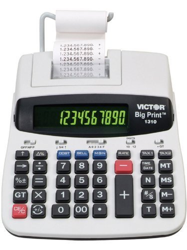[해외]Victor 1310 Big Print Commercial Thermal Printing Calculator, Black Print, 6 Lines/Sec