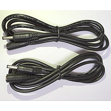[해외]Happyi 2pcs Universal Extension Cable compatible for indoor IP 카메라 Foscam FI8918W FI8910W FI8916W Power Ac Adapter(10feet,Black）