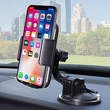 [해외]Bestrix Universal Dashboard & Windshield Car Phone Mount Holder Compatible with iPhone 6/6S/7/8/X Plus 5S/5C/5 삼성 Galaxy S5/S6/S7/S8/S9 Edge/Plus Note 4/5/8 LG G4/G5/G6 All Smartphones up to 6"