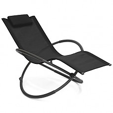 [해외]Best Choice Products Folding Orbital Zero Gravity Lounge Chair w/Removable Pillow (Black)