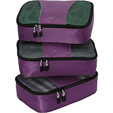 [해외]eBags Small Packing Cubes for Travel - Organizers - 3pc Set - (Eggplant)