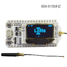 [해외]WIshioT Lora Module 868MHz-915MHz 0.96 OLED Display ESP32 ESP-32S WIFI Bluetooth Development Board Antenna Transceiver SX1276 IOT for Arduino Smart Home
