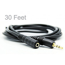[해외]Ruiling 10M 30 Feet 3.5mm Jack Audio Stereo Earphone M/F Extension Cable Cord Male to Female