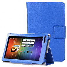 [해외]쿠로코 Slim Classic Flip PU Leather Folio Case for RCA Voyager II 7 / RCA Voyager 7 (2016, 2017) / RCA 7 Voyager Pro Tablet (Blue)