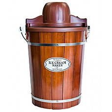 [해외]Nostalgia ICMP600WD 6-Quart Wood Bucket Ice Cream Maker