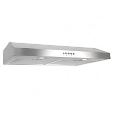 [해외]Cosmo 30 in. 250 CFM Ducted Under Cabinet Range Hood with Push Button Control Panel, Kitchen Vent Cooking Fan Range Hood with Aluminum Filters and LED Lighting