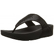 [해외]Fitflop Womens Lulu Superglitz Textile Sandal,Black,8 M US