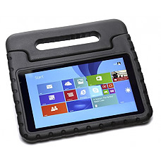 [해외]Pwr+ DELL VENUE-8-PRO Case for Kids (Black) : Protective Cover for DELL VENUE 8 PRO (3845, 5830) and VENUE 8 (3840) Kid Friendly Shockproof Light Weight Tablet Cover Stand KickStand Sleeve with Handle