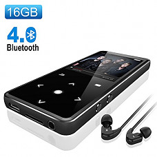 [해외]16G Bluetooth 4.0 MP3 Player,Valoin Ultra Slim 2.4 Inch Screen Music Player with FM Radio Voice Recorder Lossless Sound Music Player with Touch Buttons