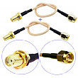 [해외]Pack of 2 RF RG316 SMA Male to SMA Female Nut Bulkhead Crimp Antenna Low Loss Coaxial Cable 6&quot; (15cm)