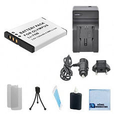 [해외]LI-70B Rechargeable 배터리 for 올림푸스 DSLR Cameras & 배터리 Charger + eCostConnection Complete Starter Kit