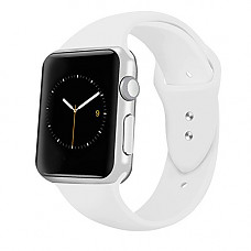 [해외]iGK Sport Band Compatible for 애플 Watch 38mm, Soft Silicone Sport Strap Replacement Bands Compatible for iWatch 애플 Watch Series 3, Series 2, Series 1 38mm White Large