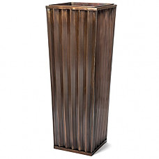 [해외]H Potter Tall Outdoor Indoor Planter Patio Deck Flower Ribbed Garden Planters Antique Copper Finish (SMALL)