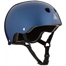 [해외]Triple 8 Brainsaver Glossy Helmet with Standard Liner (Blue Metallic, Medium)