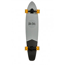 [해외]Ten Toes Board Emporium Zed Bamboo Longboard Skateboard Cruiser, 44", Pewter Pointe