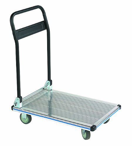 [해외]Wesco 272112 Aluminum Platform Truck with Folding Handle, 550-lb. Load Capacity, 35-1/2" Height, 35-1/2" Depth x 24" Width