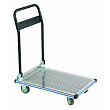 [해외]Wesco 272112 Aluminum Platform Truck with Folding Handle, 550-lb. Load Capacity, 35-1/2&quot; Height, 35-1/2&quot; Depth x 24&quot; Width
