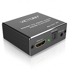 [해외]VICTONY 4K x 2K HDMI Audio Extractor, HDMI Splitter, HDMI to HDMI and Optical TOSLINK SPDIF + 3.5mm Stereo Audio Extractor Converter HDMI Audio Splitter Adapter