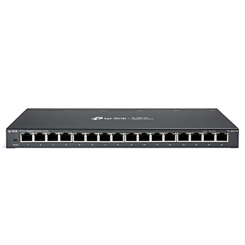 [해외]TP-Link 16 Port Gigabit Ethernet Unmanaged Switch | Plug and Play | Metal | Desktop | Fanless | Limited Lifetime Warrenty(TL-SG116)