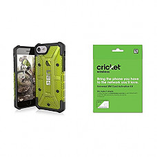 [해외]유에이지 iPhone 8 / iPhone 7 / iPhone 6s [4.7-inch Screen] Plasma Feather-Light Rugged [Citron] Military Drop Tested iPhone Case and Cricket Wireless BYOD Prepaid SIM Card