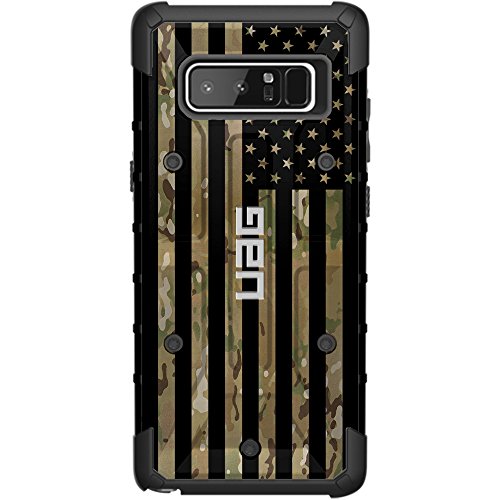 [해외]Limited Edition - Authentic UAG- Urban Armor Gear Case for 삼성 갤럭시 Note 8 Custom by EGO Tactical- Subdued US Flag Over Multicam/Scorpion Camouflage