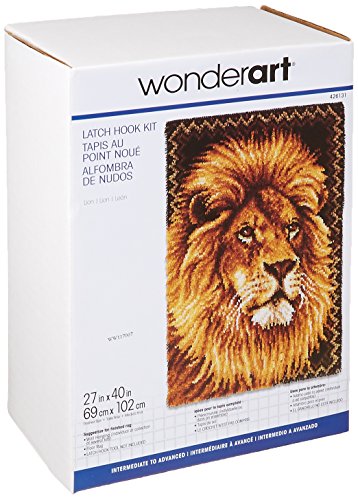 [해외]WonderArt Lion Latch Hook Kit, 27" X 40"