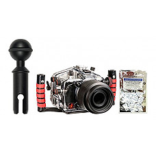 [해외]Ikelite 6870.70 Underwater 카메라 Housing for 캐논 70D DSLR w/ Ikelite 1" Mark II Ball Mount for Quick Release Handle & Moisture Absorbers