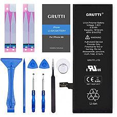 [해외]GRUTTI 배터리 For iPh6 4.7" - Brand New 0 Cycle - with Replacement Repair Tool Kits and Installation Instructions [18-Months Warranty ] (iP 6)