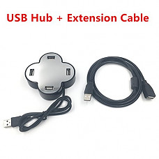 [해외]Fezep 4 Port USB 2.0 Data Hub with 4.5 ft USB 2.0 Extension Cable for Mac, PC, USB Flash Drives and Other Devices