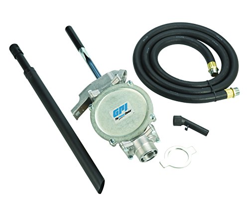 [해외]GPI 138000-02, DP-20-UL Diaphragm Hand Pump, 20 Gallons per 100 Strokes, 0.75-Inch FNPT Spout Nozzle, 8-Foot UL Hose, Adjustable Suction Pipe, Lockable Handle