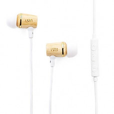 [해외]LSTN Wembley Bamboo Wood In-Ear Headphones with In-Line Microphone, Volume Control