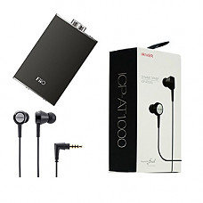[해외]FiiO Q1 Portable Desktop 핸드폰 AMP/DAC with Astell&Kern (iRiver) ICP-AT1000 Dynamic Driver In-Ear 모니터 Headphones from Astell&Kern by Final Audio Design