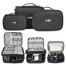 [해외]BUBM 3Pcs/Set Computer Cable Electronic Organizer Travel Packing Gadgets Bag Pouch for Cables,External Flash Drive,Mouse,Memory Card,Power Bank