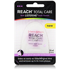 [해외]Reach Total Care floss with Listerine Fresh Flavors 30-Yard, (Pack of 6)