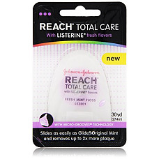 [해외]Reach Total Care floss with Listerine Fresh Flavors 30-Yard, (Pack of 6)