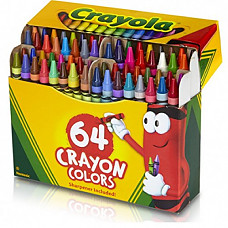 [해외]Crayola TRTAZ11A 071662000646 Crayon Set, 3-5/8", Permanent/Waterproof, 64/BX Sold As 1 Box, Assorted