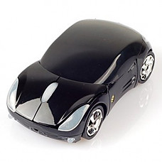 [해외]LOVEing 2.4GHz Sport Car Shape Optical Wireless Car Mouse with USB Receiver 1600DPI 3 Buttons Optical Mouse for PC Laptop Computer (black)