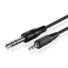 [해외]TNP 6.35mm 1/4 to 3.5mm 1/8 Cable Adapter (10FT) - Male to Male TRS Stereo Audio Jack Plug Wire Cord Bi-Directional Connector for iPod, Laptop, Home Theater, Amplifiers