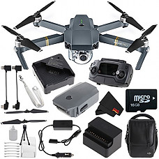[해외]DJI Mavic Pro Quadcopter Drone (Fly More Combo) CP.PT.000642 + Neck Strap Lanyard Belt Sling for RC DJI Phantom 4 3 2 Inspire 1 Remote Control + Deluxe Starter Kit + Microfiber Cloth Bundle