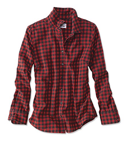 [해외]오비스 Womens Tech Check Flannel, Cardinal, Medium