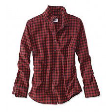 [해외]오비스 Womens Tech Check Flannel, Cardinal, Medium