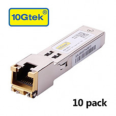 [해외]10Gtek for Cisco Compatible GLC-T/ SFP-GE-T, Gigabit RJ45 Copper SFP, 1000Base-T Transceiver Module, Pack of 10