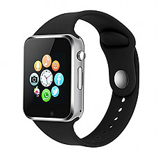 [해외]PEIBO Bluetooth Smart Watch A1 Touch Screen Android Smart Wrist Watch for Phones Smartwatch Phone with SIM Card Slot 카메라 Pedometer Sport Tracker for Android iPhone for Men Women Child Black Silver