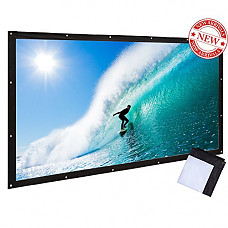 [해외]Varmax Portable 프로젝터 Screen Foldable Canvas Material for Home and Outdoor Movie 150 inch 16:9