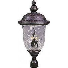 [해외]Maxim Lighting 3421WGOB Carriage House DC 3-Light Outdoor 29-Inch Pole/Post Lantern, Oriental Bronze Finish