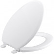 [해외]콜러 변기시트, 비스킷 KOHLER K-4694-0 Ridgewood Molded-Wood with Color-Matched Plastic Hinges Elongated Toilet Seat, White
