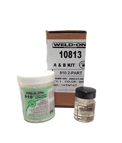 [해외]Weld-On 10813 Two-Component Reactive Adhesive, Plastic Jar with Screw-on Cap, 4 ounce, White